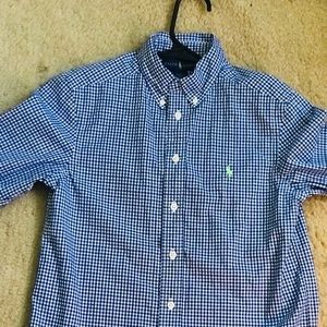Boys Ralph Lauren Plaid polo shirt.